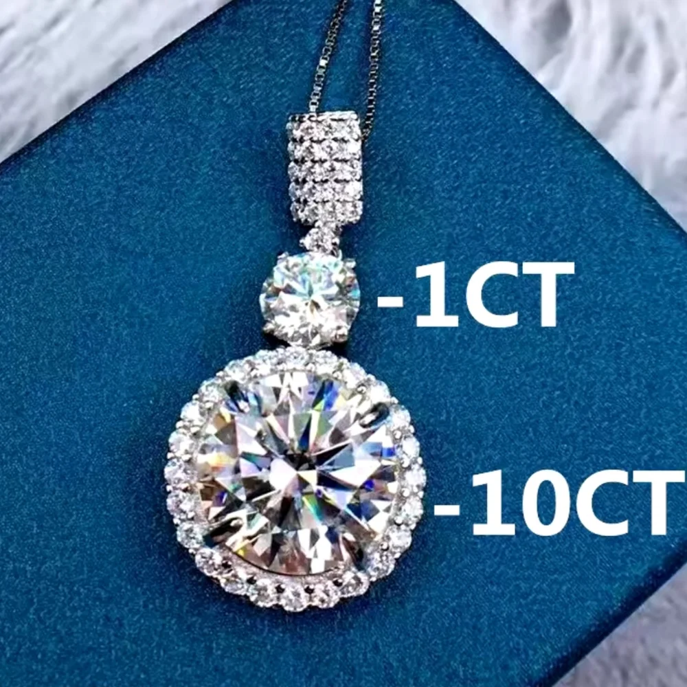 18k gold 11ct diamond necklace - Picture 6 of 11
